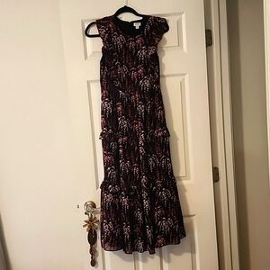 EUC Jcrew Factory Floral Ruffle Tieres Dress.